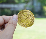 Gold Renkli Soğuk Damga Sticker - Yırtılmaz Zarif Parlak Mühür Etiketi (200 Adet)