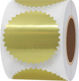 Gold Renkli Soğuk Damga Sticker - Yırtılmaz Zarif Parlak Mühür Etiketi (200 Adet)