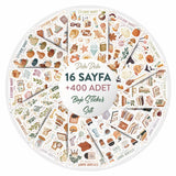Bullet Journal 16 Sayfa +400 Adet Bujo Sticker Seti