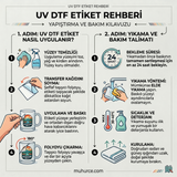 UV DTF Soğuk Etiket - Suya ve Çizilmeye Dayanıklı Kendinden Yapışkanlı Etiket
