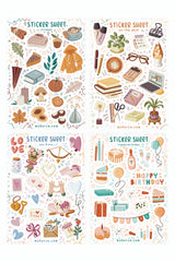 20 Sayfa 500+ Sticker Büyük Bujo & Planner Seti